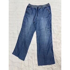 Zenergy by Chicos Wide Leg Lounge Pants Lyocell‎ Blend Drawstring Size 1/31